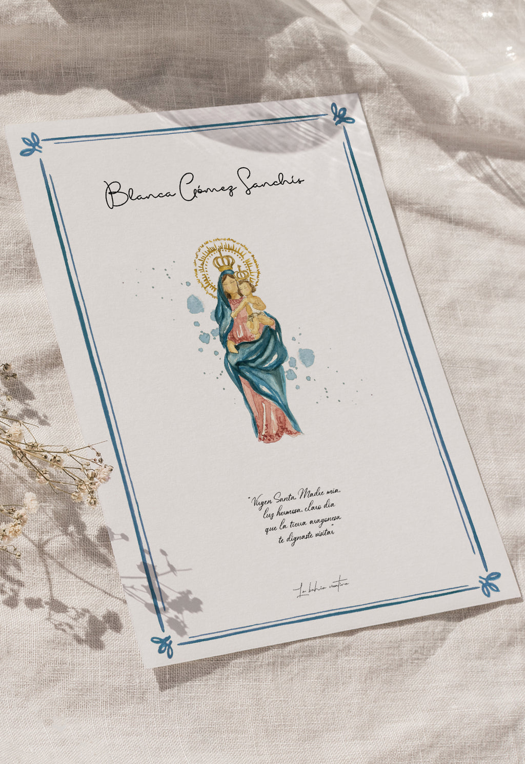 Lámina Virgen del Pilar