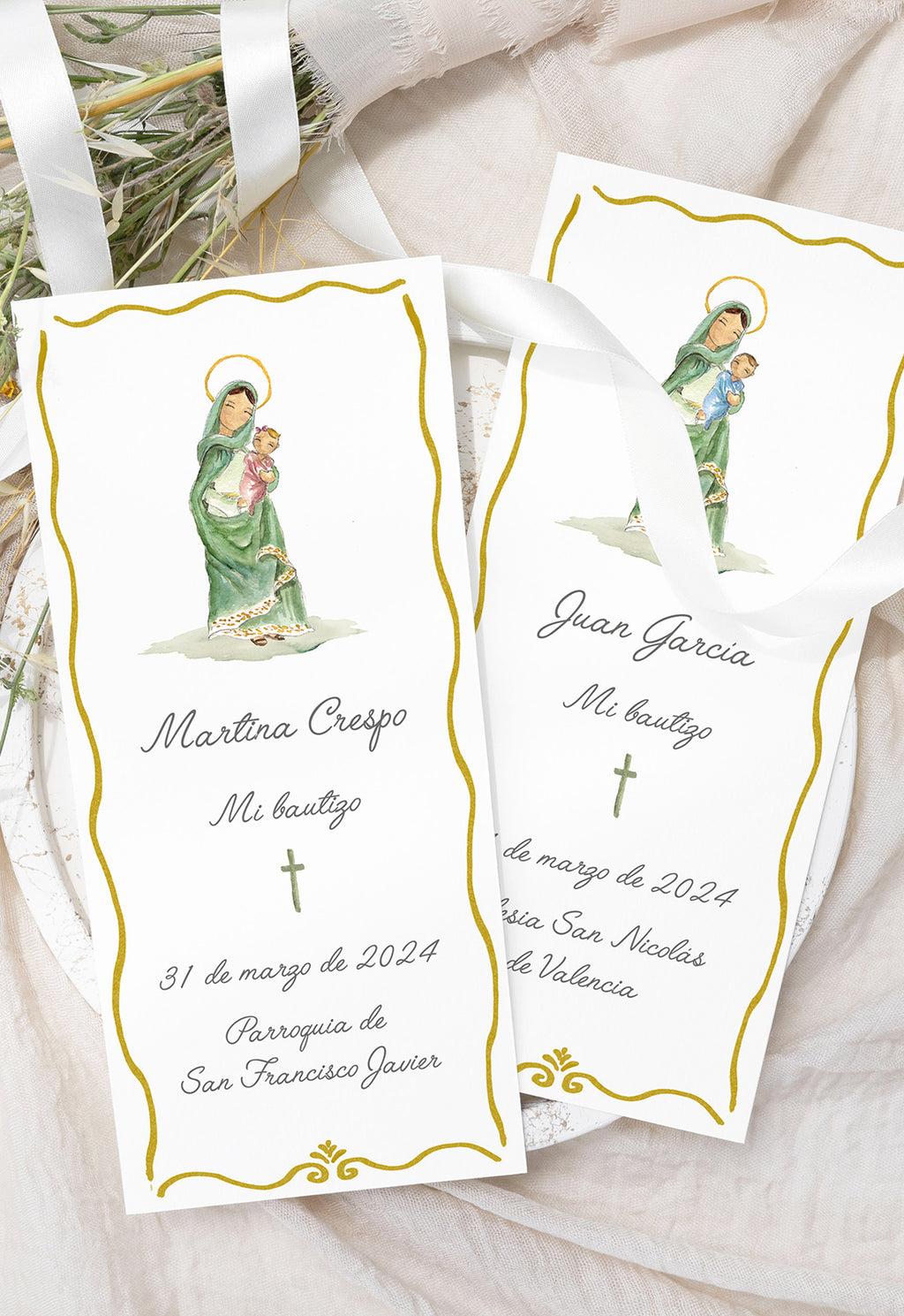 Recordatorio Bautizo Virgen