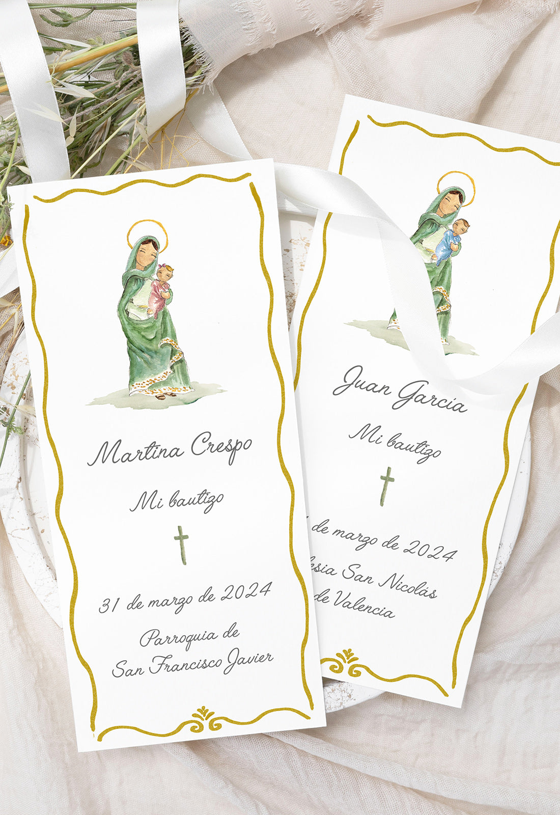 Recordatorio Bautizo Virgen