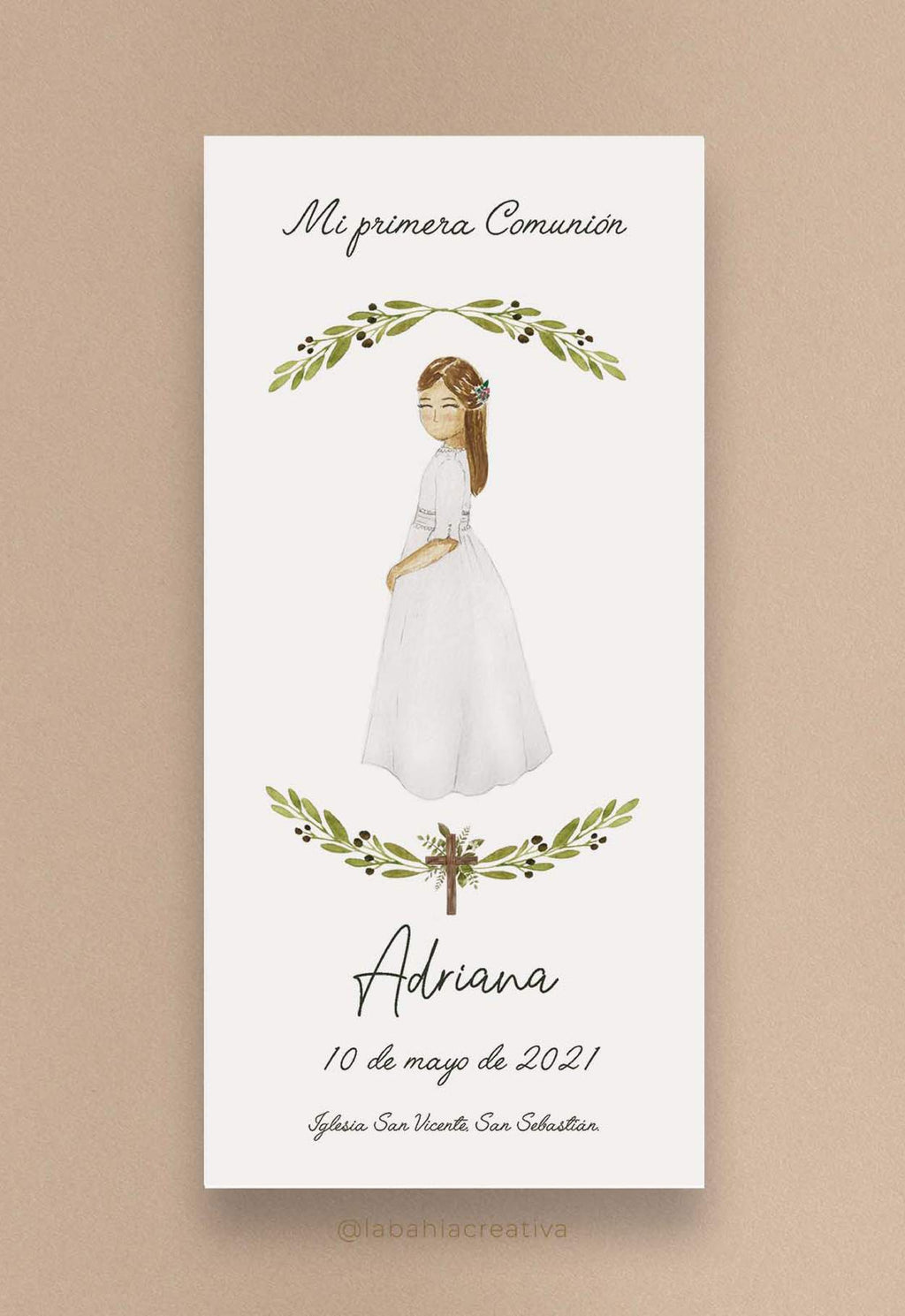 Recordatorio comunion niña 2