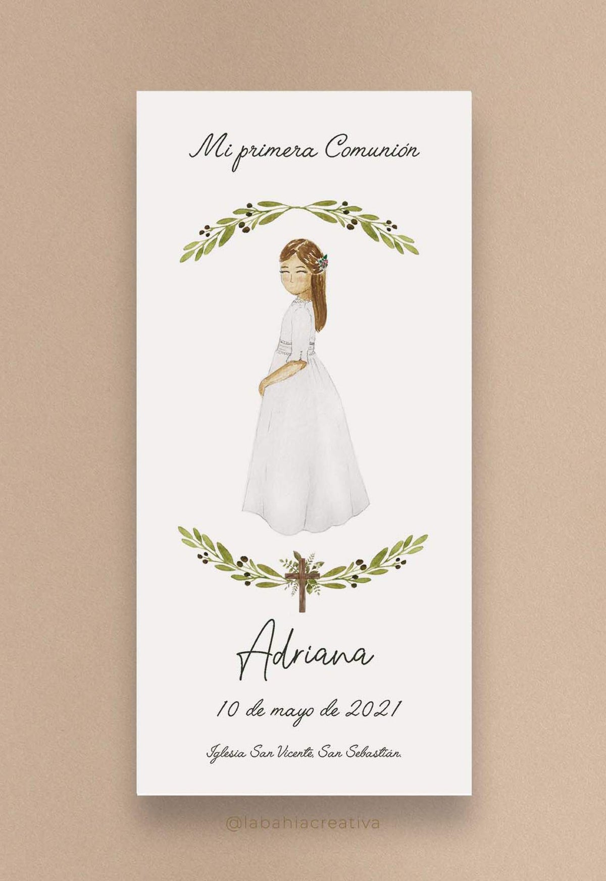 Recordatorio comunion niña 2
