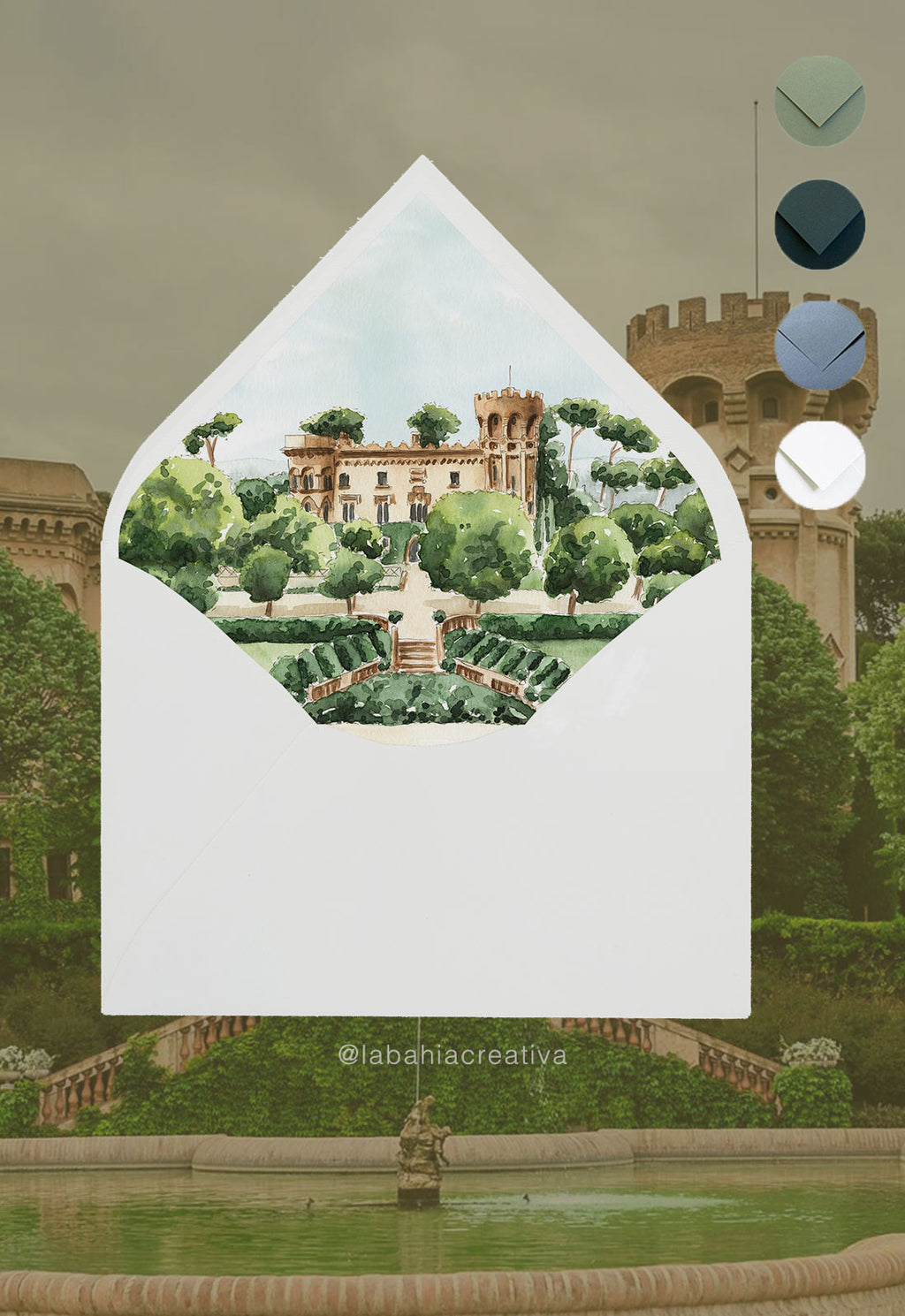 Invitación Castell de Sant Marçal: Jardines y Escalinata Principal