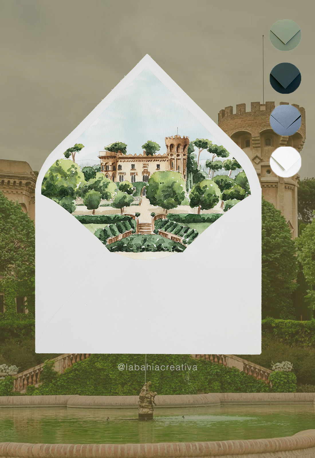 Invitación Castell de Sant Marçal: Jardines y Escalinata Principal