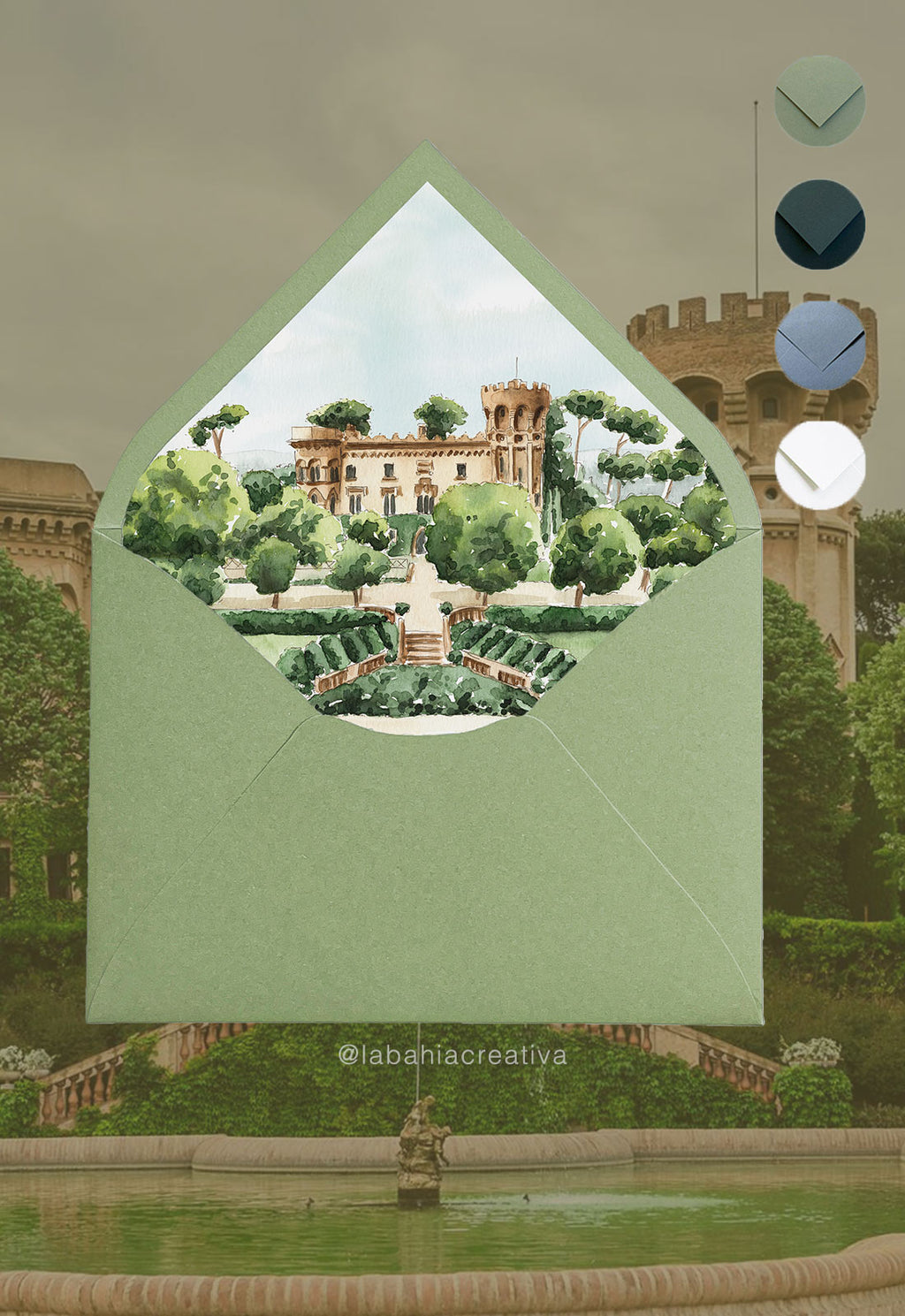 Invitación Castell de Sant Marçal: Jardines y Escalinata Principal
