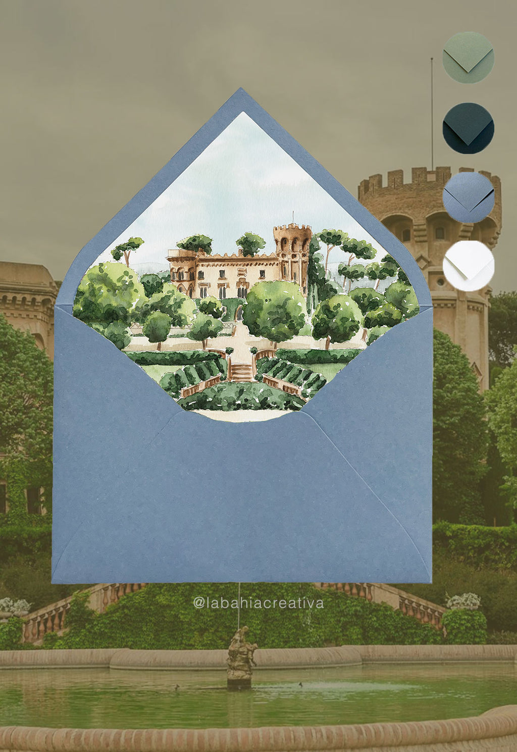 Invitación Castell de Sant Marçal: Jardines y Escalinata Principal
