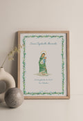 Lámina virgencita floral