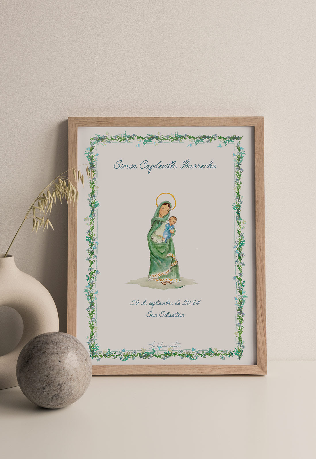 Lámina virgencita floral